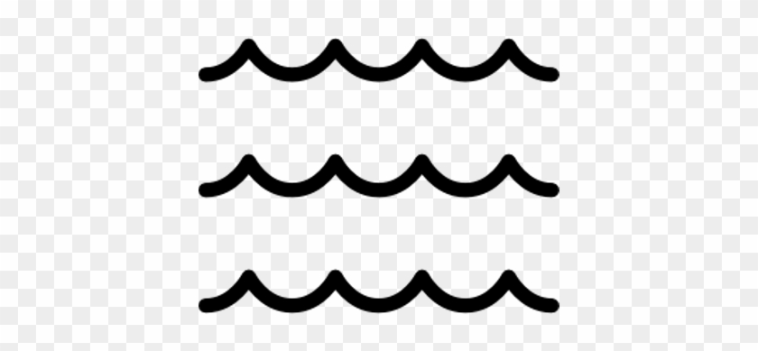 Simple Waves Clipart Black And White Black Wave Lines - Wave Black And White #184602