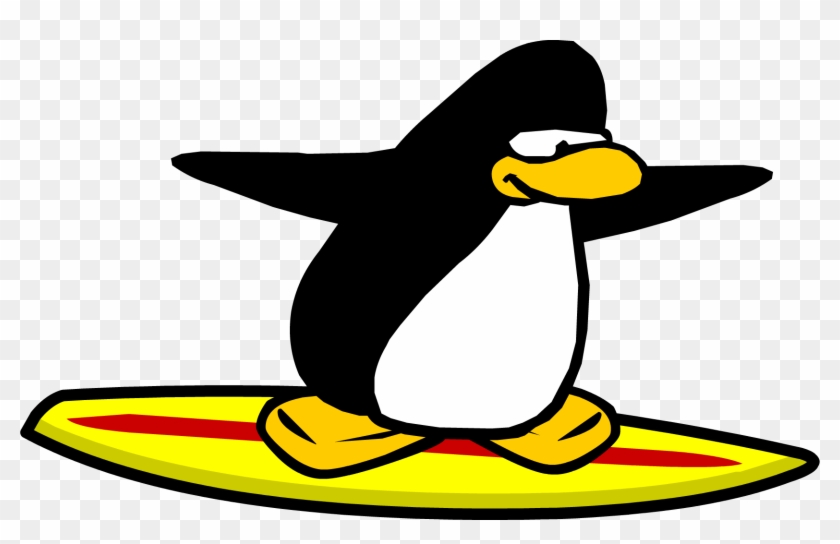 Catchin' Waves Dark Black Penguin - Club Penguin Black Penguin #184644
