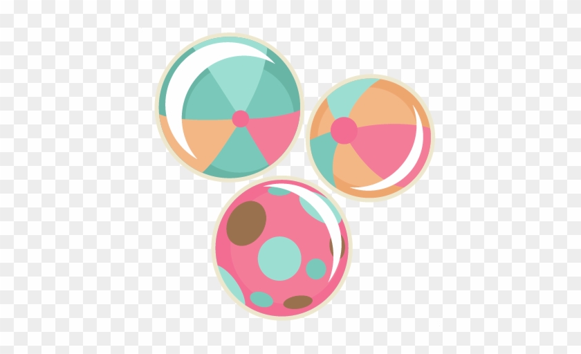 Beach Ball Scrapbook Cuts Svg Cutting Files Doodle - Cute Beach Ball Png #184656