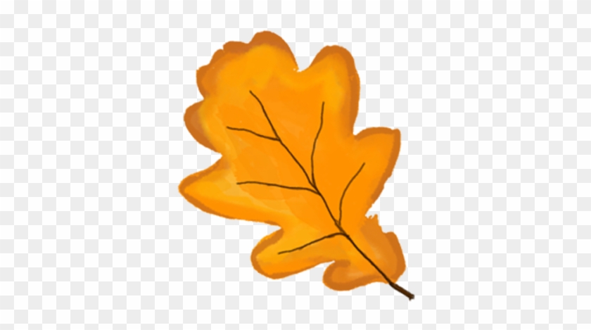 Yellow Painted Fall Leaf Clip Art - Clip Art #184845