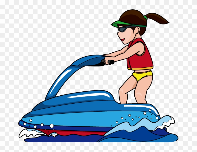 Jet Ski Personal Water Craft Sea-doo Clip Art - Jet Ski Clipart Png #184862