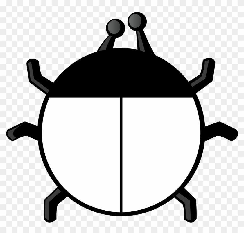 White Clipart Ladybug - Black And White Ladybird #184942