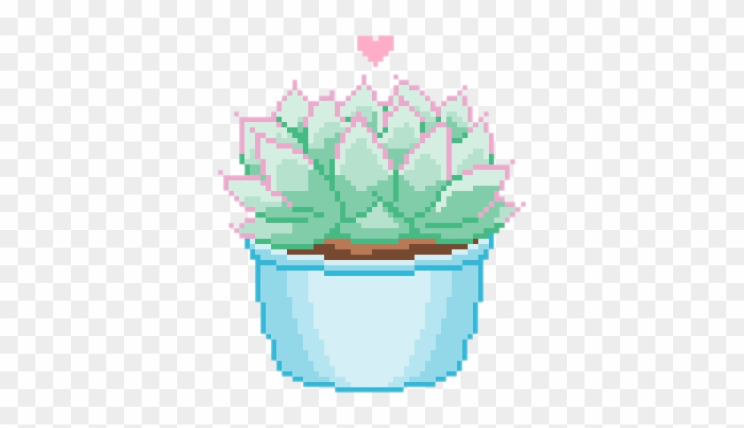 Succulent Heart Plant Plants Aesthetic Grunge Pixel - Transparent Pixel Plants #185012