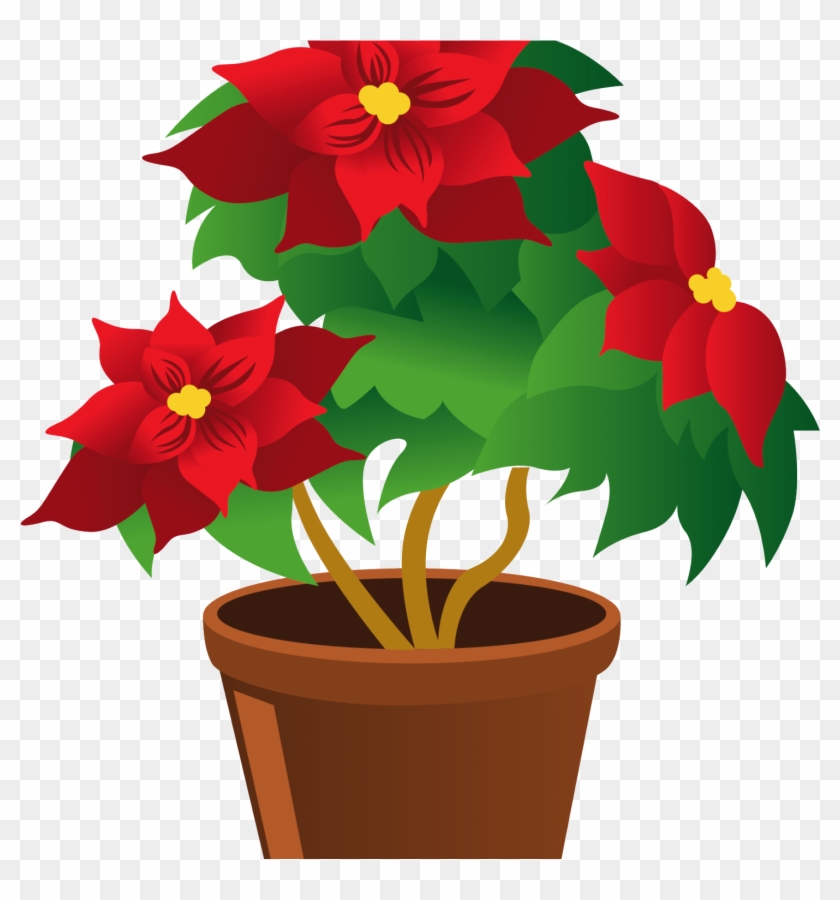 Potted Plant Clipart Image Black And White Cartoon - Flowers And Plants Clipart #185261