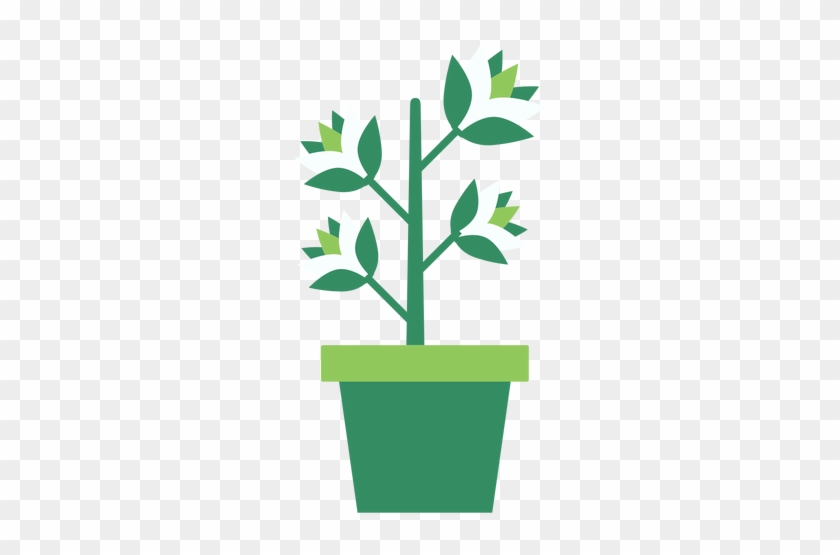 Green Flowerpot With Plant Clipart - Plant Clipart #185280