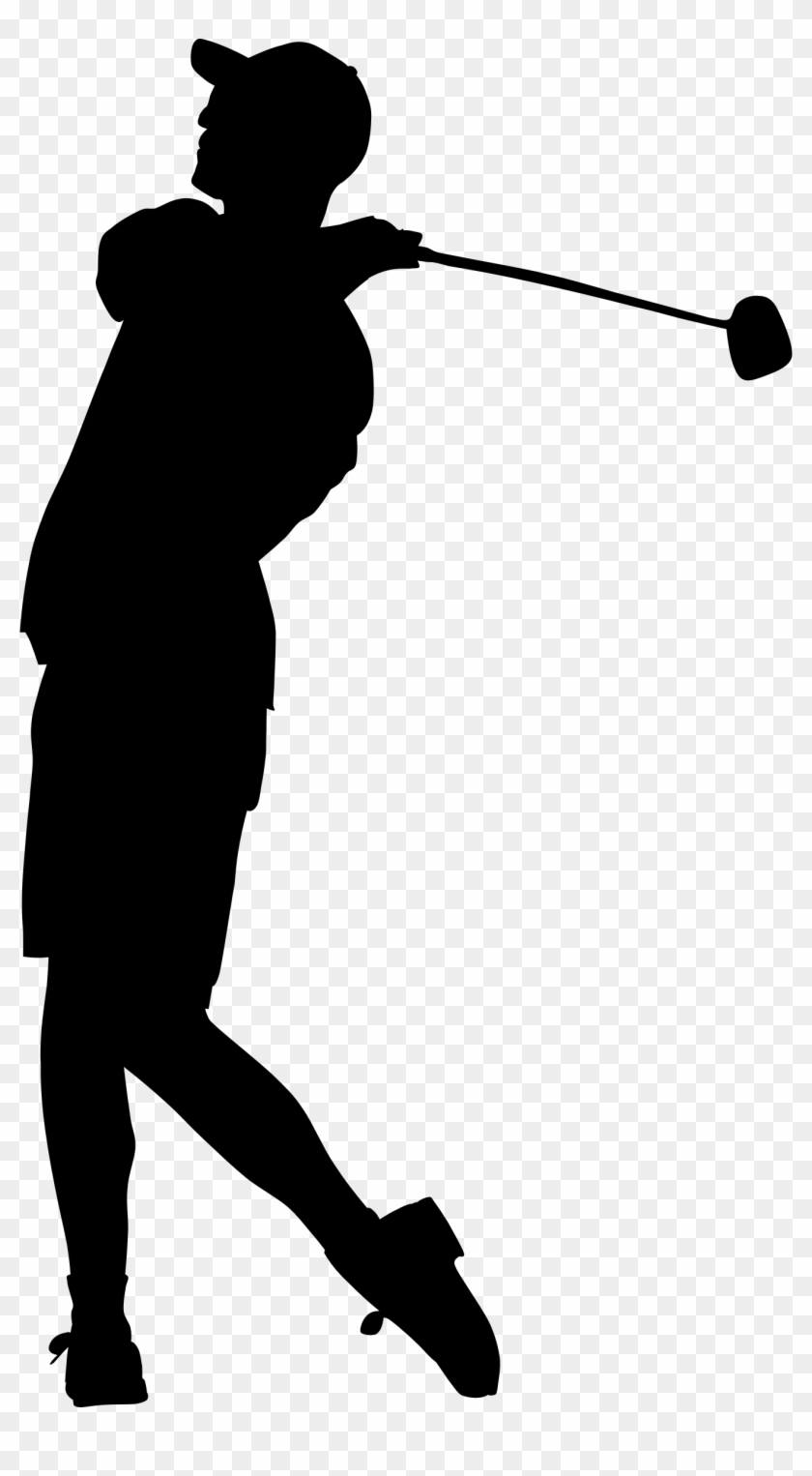 Silhouette Clipart Golf - Silhouette Of A Golfer #185298