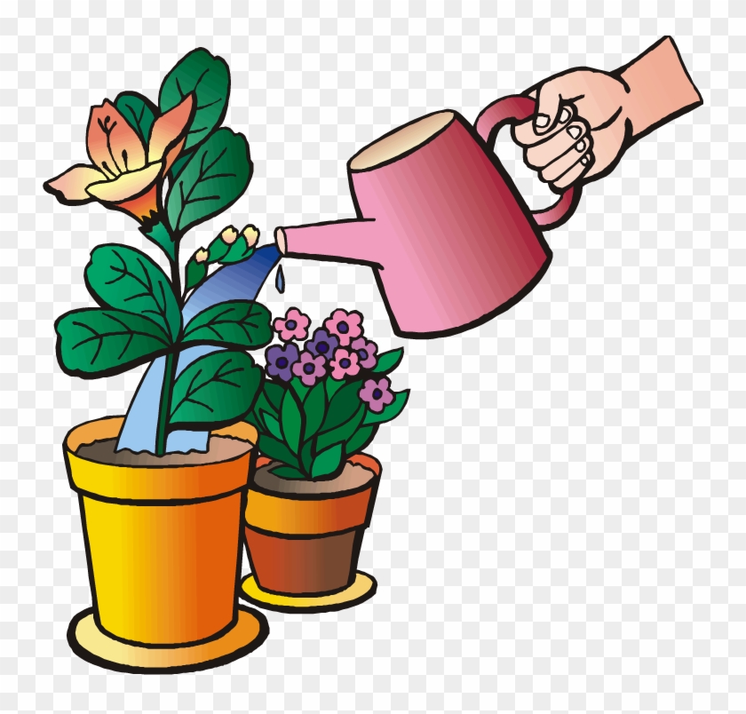 Watering Plants Clipart - Uses Of Water Cartoon - Free Transparent PNG  Clipart Images Download