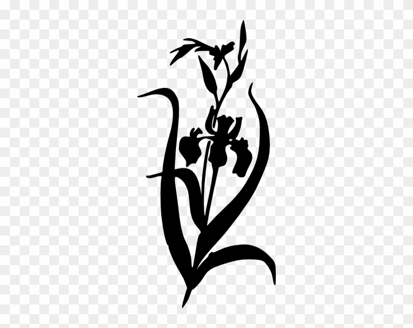 28 Collection Of Iris Flower Clipart Black And White - Iris Clip Art #185477