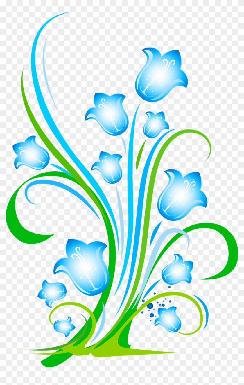 Blue Flower Clipart Swirl Flower - Vector Flower Images Png #185488