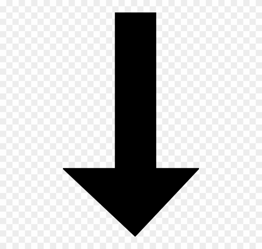 Free Vector Downward Black Arrow Clip Art - Arrow Pointing Down Png #185511