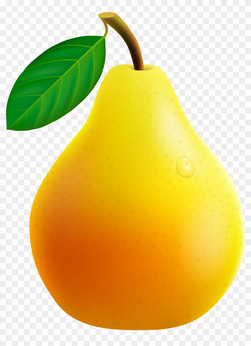 Yellow Pear Png Vector Clipart Image - Pear Clipart Png #185549