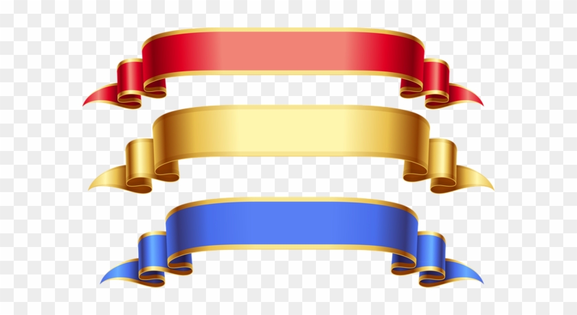 Banners And Ribbons Clip Art - Gold Ribbon Banner Hd #185791