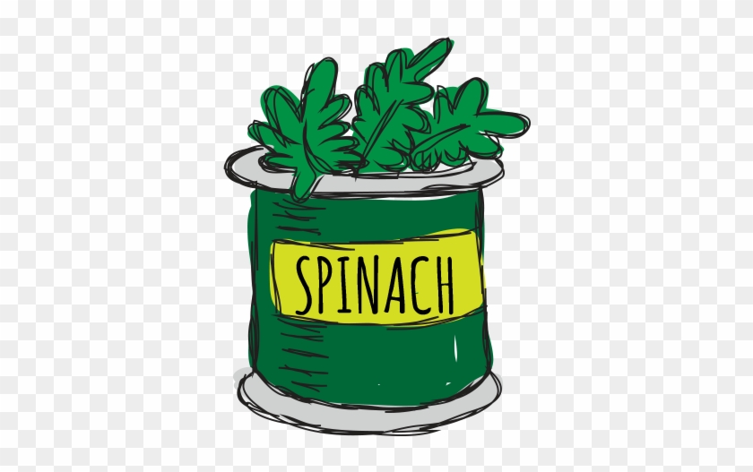 10 Foods To Make You Happy - Spinach Can Cartoon #185793
