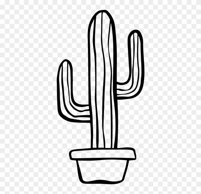 free black and white cactus clipart outline