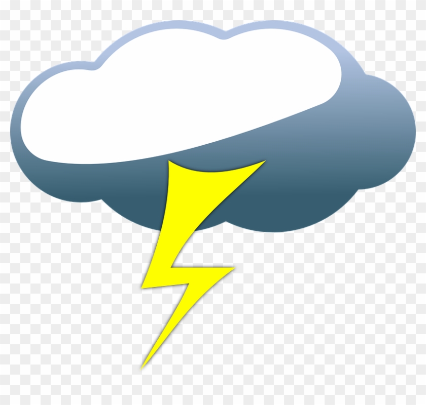 Blitz Mit Wolke Clipart - Thunder And Lightning Animated #185850