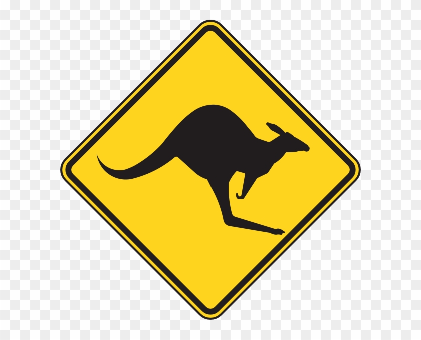 Windy Road Sign - Australia Kangaroo Sign #185918