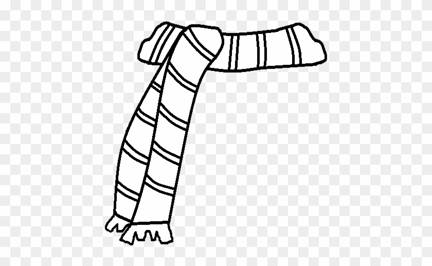 Winter Scarf Clip Art - Snowman Scarf Coloring Page #185937