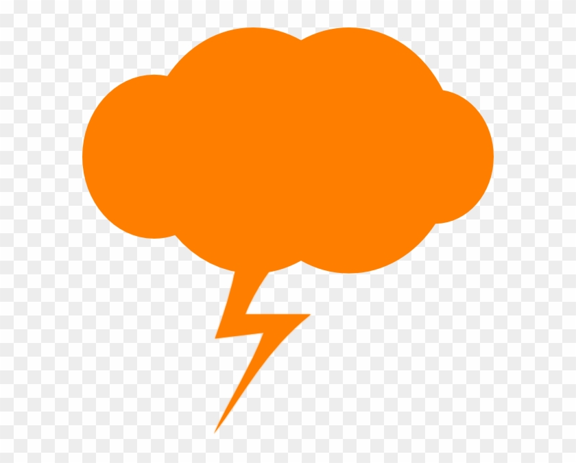 Thunder Orange Clip Art - Orange Thunder #185982