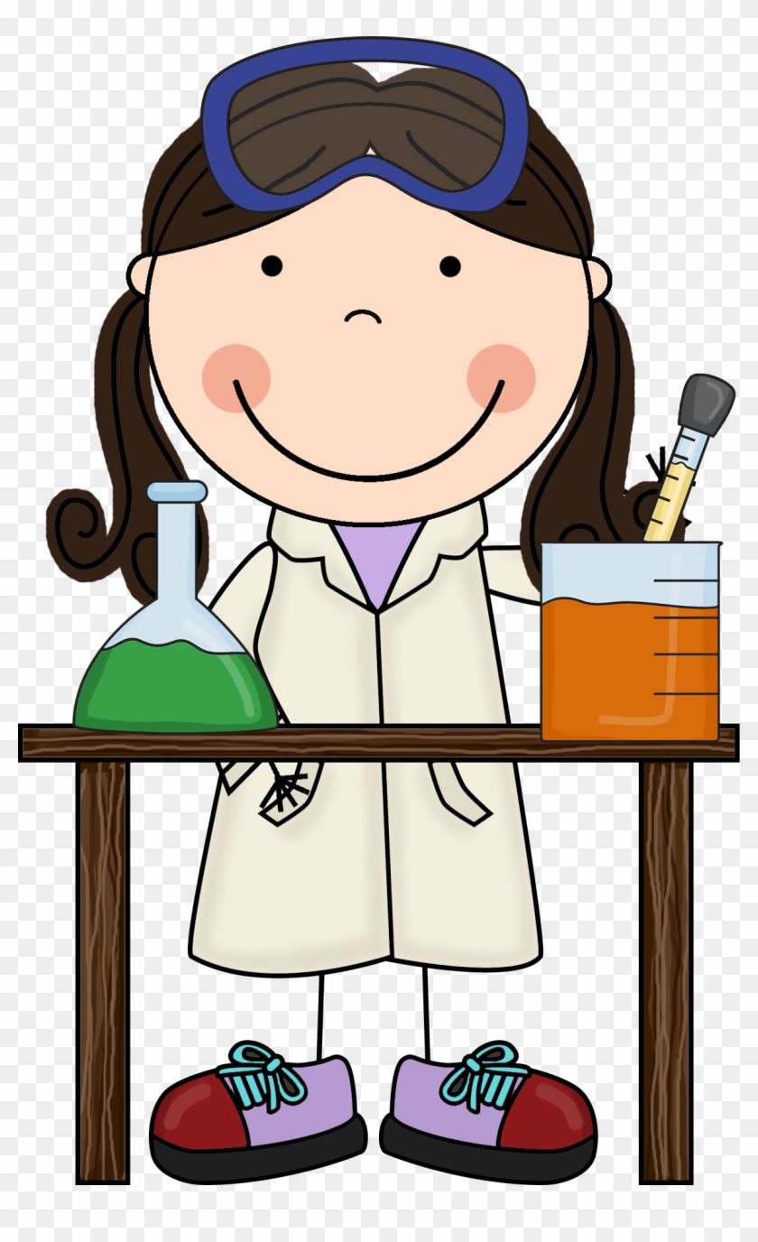 Laboratory Clipart Kid Scientist Pencil And In Color - Girl Scientist Clipart #186031