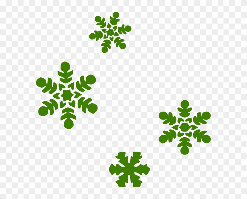 Green Snow Flakes Clip Art - Christmas Piano Recital Program Template #186071