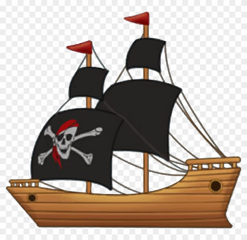 Clipart Pirate Ship - Pirate Ship Clipart Transparent #1064304