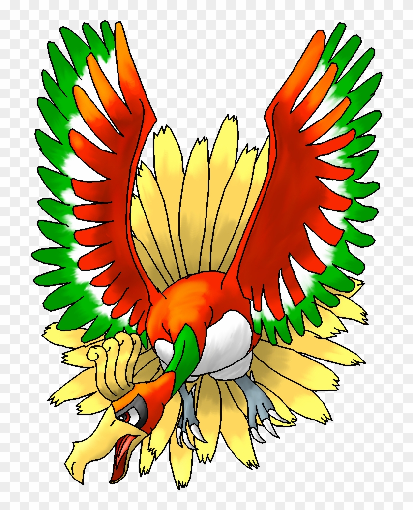 Ho-oh Drawing - Shiny Ho Oh #1064340