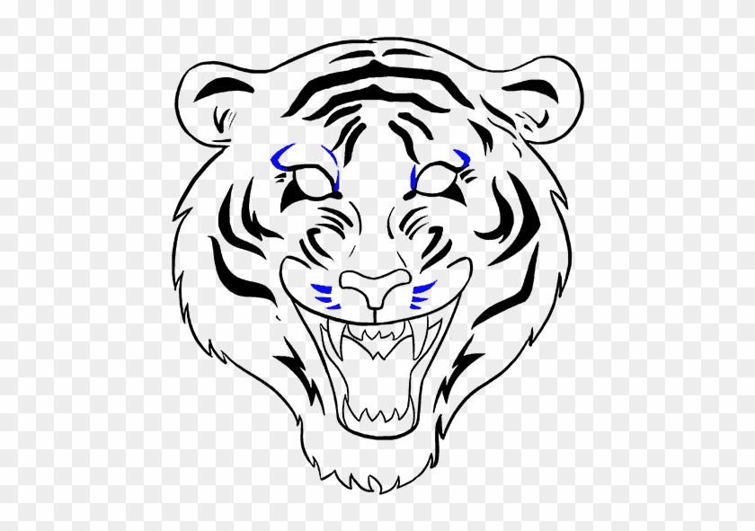 How To Draw A Tiger Face In A Few Easy Steps - Draw A Tiger Face #1064524