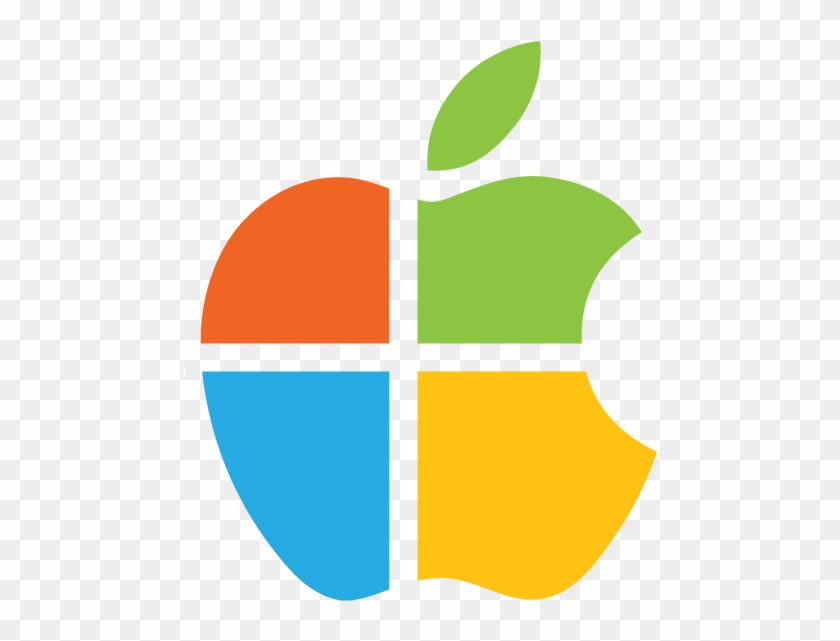Battle Of The Ecosystems - Windows And Apple Logo #1064574