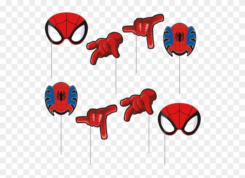 Spiderman Party Photo Props - Spiderman Photo Booth Props #1064625
