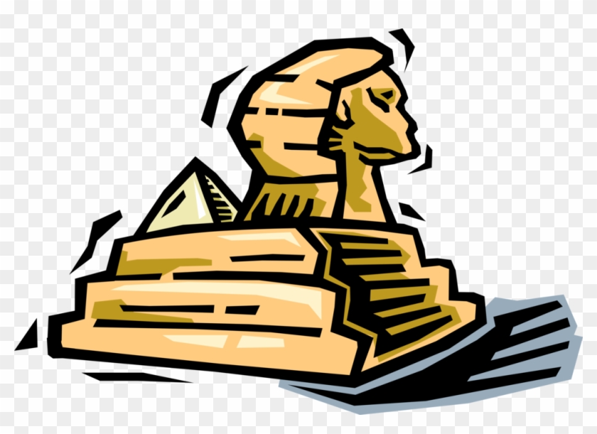 Vector Illustration Of Ancient Egyptian Great Sphinx - Sphinx Vector Png #1064776