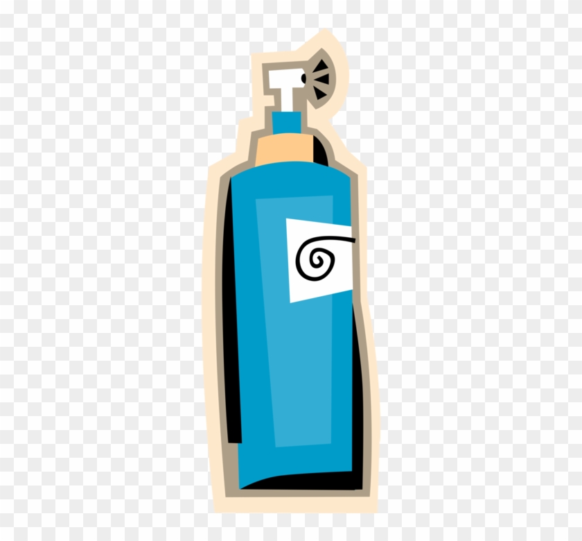 Vector Illustration Of Hairspray Aerosol Spray Bottle - Hairspray Bottle #1064974