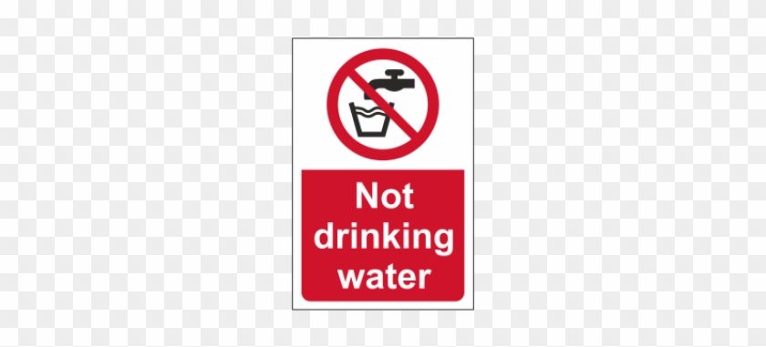 Prohibition Not Drinking Water - Sitesafe Do Not Drink Vinyl Sign - 75 X 100mm #1065398
