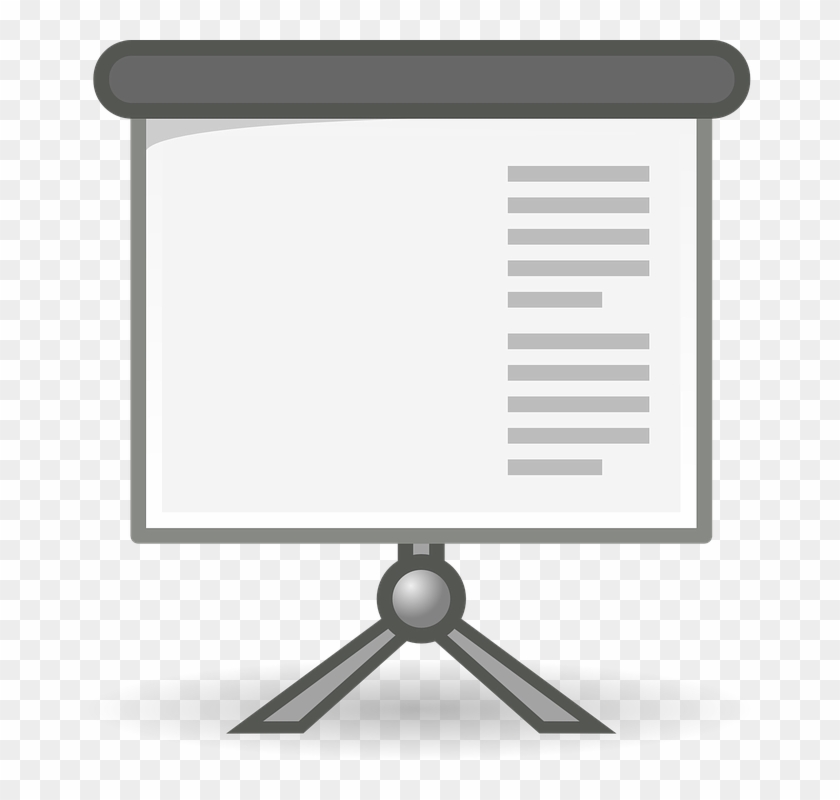 Collection Of Office Furniture Cliparts - Projector Screen Clip Art #1065400