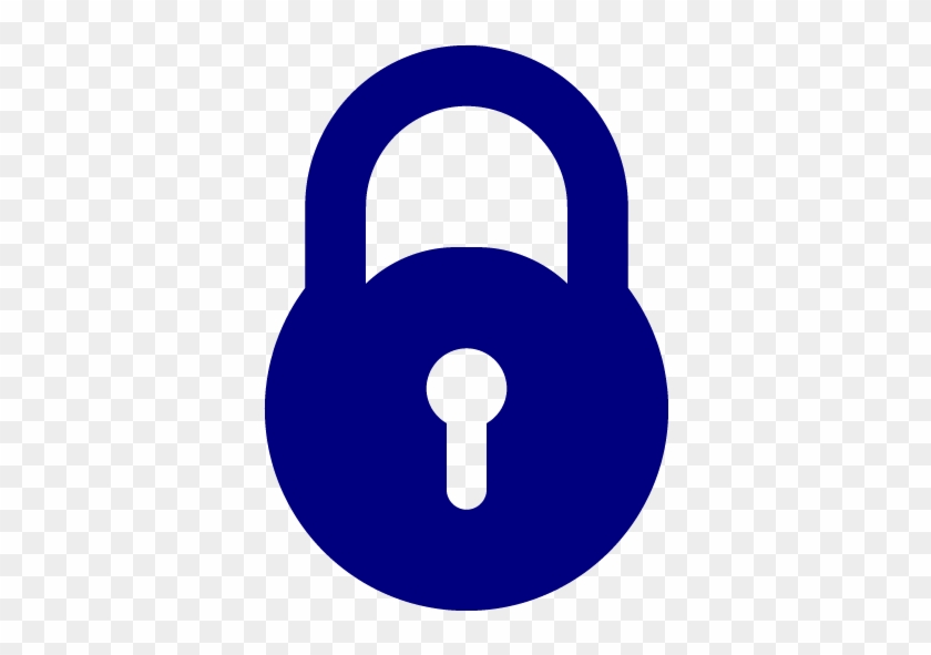 Lock Clipart Blue - Logout Icon Png Dark Blue #1065820