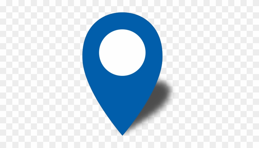 Simple Location Map Pin Icon2 Blue Free Vector Data - School #1065824