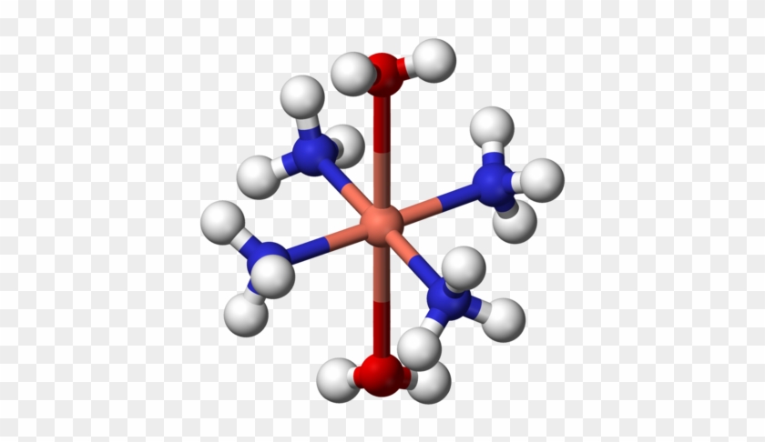 Ball And Stick Model Of The Tetraamminediaquacopper - Nh3 4 #1065908