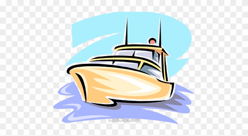 Pleasure Boat Royalty Free Vector Clip Art Illustration - Clip Art #1066182