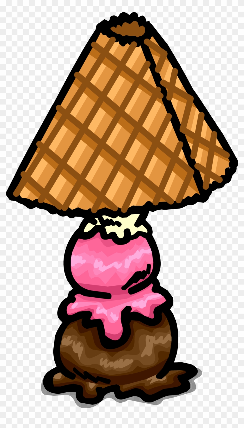 Neapolitan Lamp - Club Penguin Ice Cream Furniture #1066218