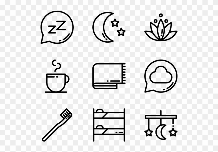 Sleep Time Outlined - Sleep Icons #1066330