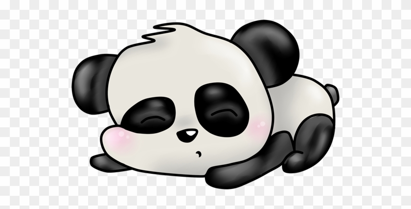 Black And White Panda Sleeping - Cartoon #1066339
