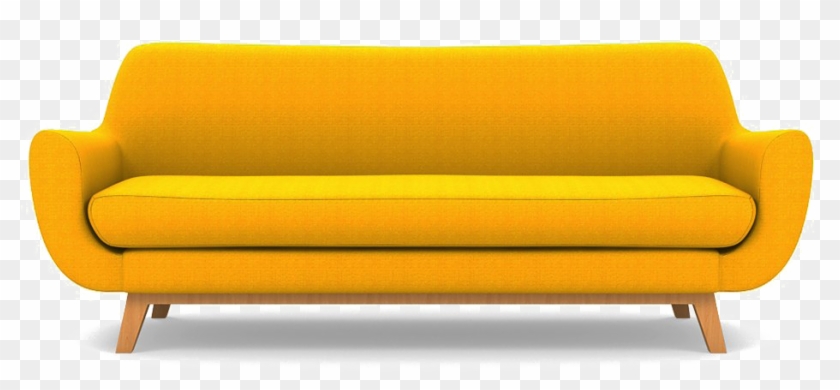 Yellow Sofa Png Clipart - Clip Art #1066382