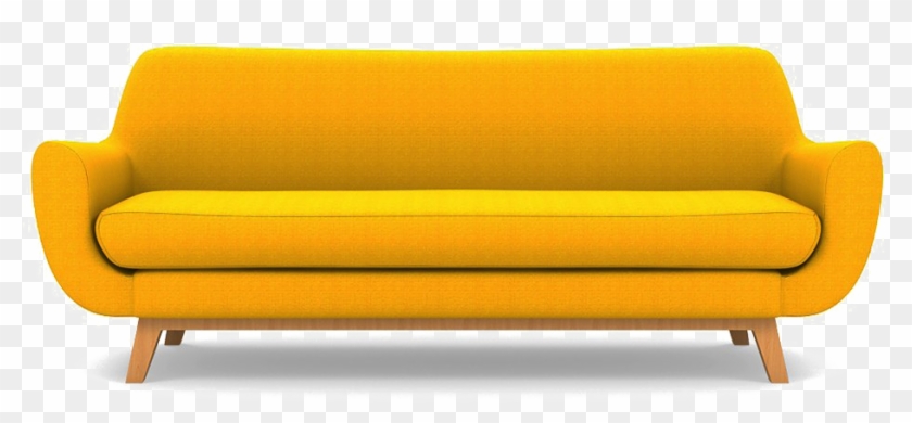 Yellow Sofa Png Clipart - Clip Art #1066382