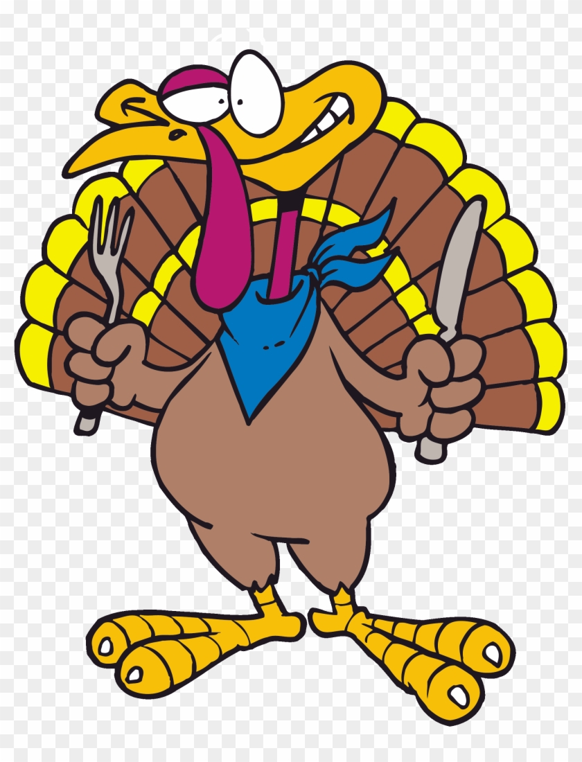 Cartoon Picture Of Turkey - Turkey With Fork And Knife #1066558
