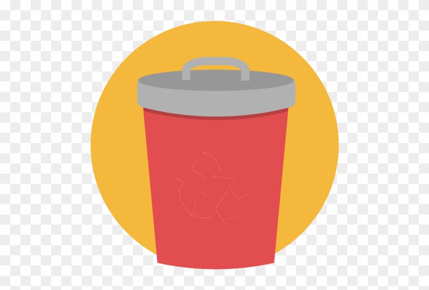 Download Png File 512 X - Trash Can Flat Icon #1066577