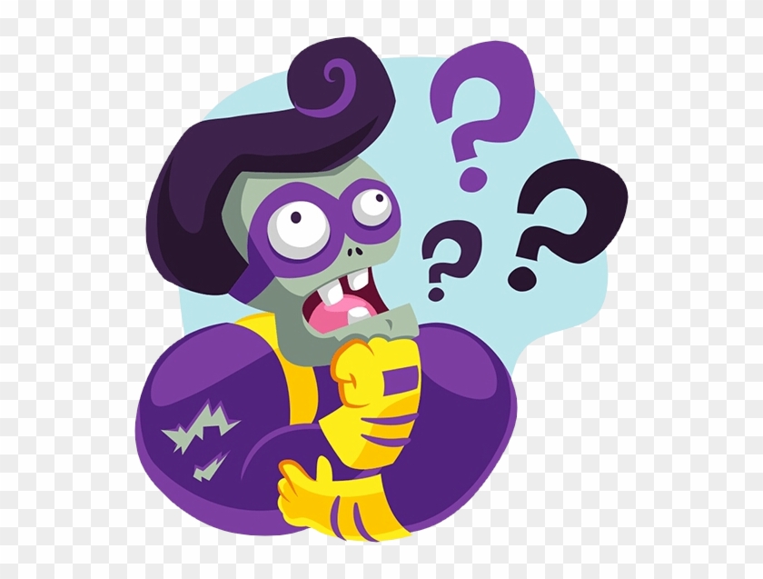 Pvzgw2-super Brainz Confused - Pvz Gw2 Emoji #1066647