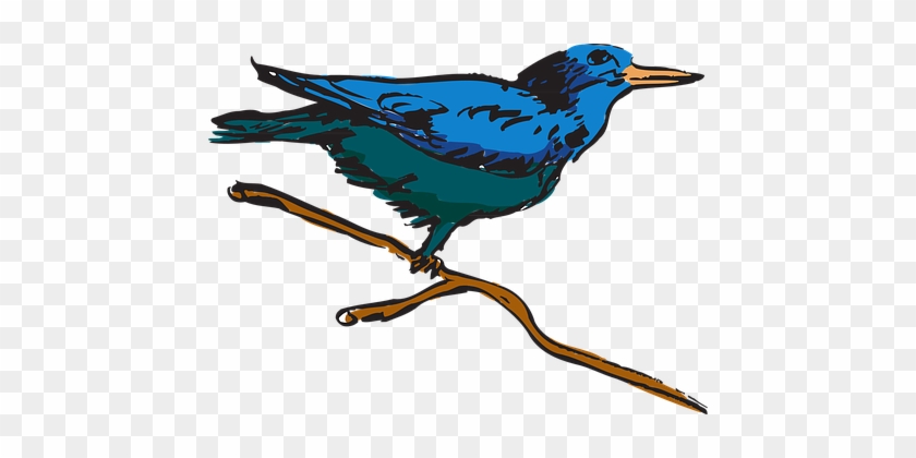 Blue, Bird, Wings, Feathers, Perched - Skill Of Poem Writing #1066809