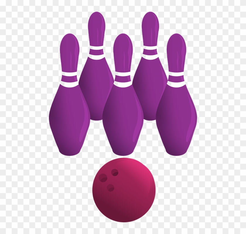 Purple Bowling Pin Clipart - Purple Bowling Pins #1066859
