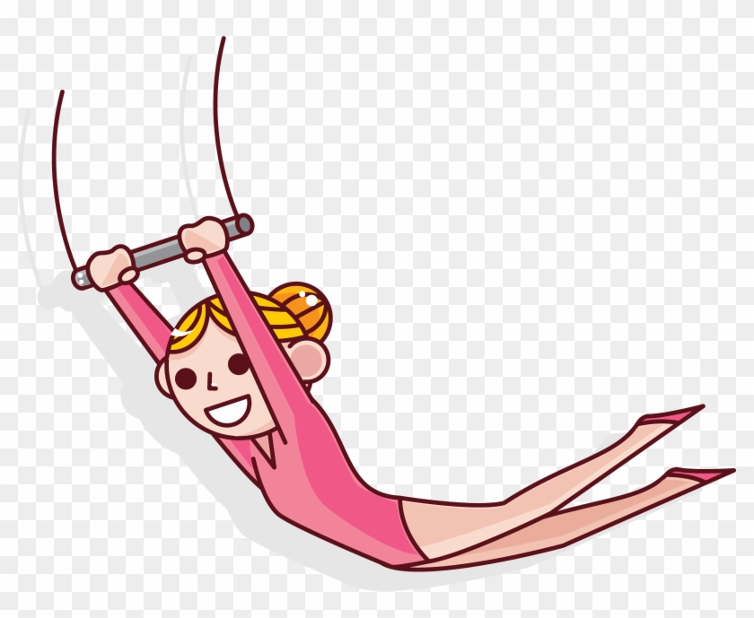 Acrobatics Drawing Trapecista Circus Trapeze - Cartoon Circus People - Free Transparent PNG Clipart Images Download