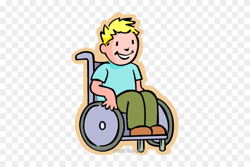 Little Boy In A Wheelchair Royalty Free Vector Clip - Clipart Boy In Wheelchair #1067280