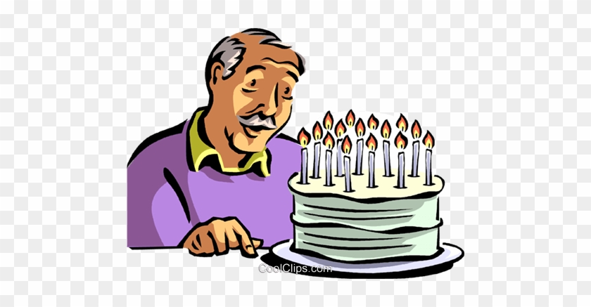 28 Collection Of Old Man Birthday Clipart High Quality, - Blowing Out Birthday Candles Clipart #1067327